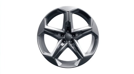 Dark gray alloy wheel, five-spoke design