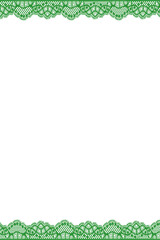 green background with rope border