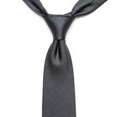 Textured black tie, isolated on a white