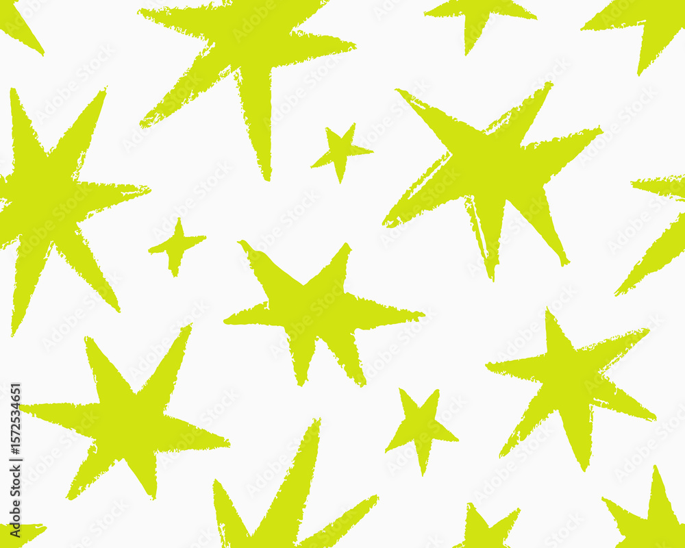 Poster star pattern. seamless texture, repeating print with abstract starry design, rough doodle irregular 