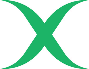 alphabet x  vector logo monograme template