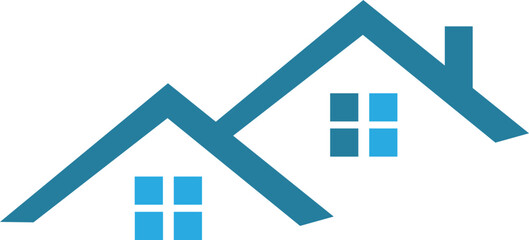two houses or home vector logo monograme template
