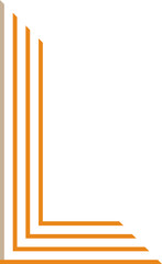 alphabet l  lineart vector logo monograme template