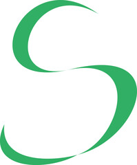 alphabet s lineart  vector logo monograme template