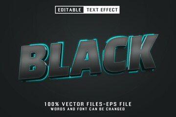 Fototapeta premium Black Neon Text - Editable Text Effect