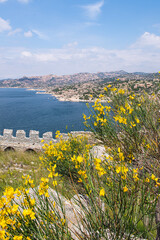 Latmos, the ancient city of Herakleia. Ruins from the ancient city of Herakleia. The ancient castle of Herakleia. Aydın, Türkiye.