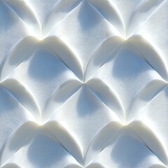 Repeating Stylized Floral Mandala Grid Pattern in White