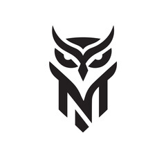 Black cat head vector cartoon illustration for Halloween logo design or tribal tattoo symbol