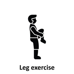 Leg exercise Vector Icon which can easily modify or edit