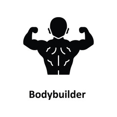 Bodybuilder posing Vector Icon which can easily modify or edit