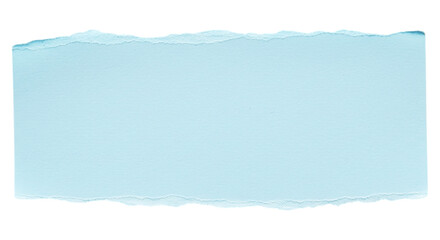 Torn Paper: A rectangular piece of torn light blue paper. The ripped edges showcase a textured surface, ideal for design projects.