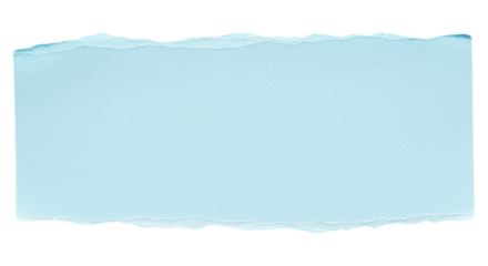 Torn Paper: A rectangular piece of torn light blue paper. The ripped edges showcase a textured surface, ideal for design projects.