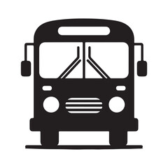 Vintage School Bus Icon Classic Transportation Illustration