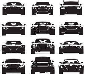 Collection of Front Views of Luxury Cars Design and Style