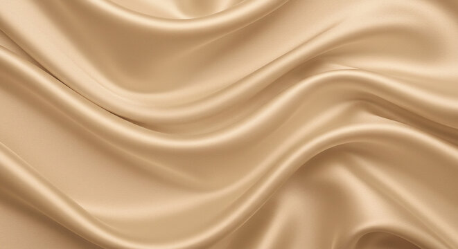 Luxurious and smooth gold silk fabric background