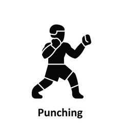 Punching Vector Icon which can easily modify or edit