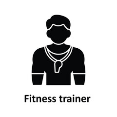 Fitness trainer Vector Icon which can easily modify or edit