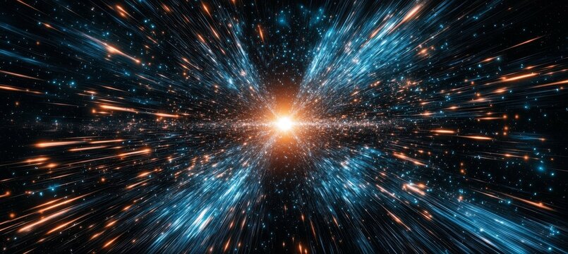 Radiating Light Streams into an Unknown Portal Reaching the Edge of the Universe and Time
