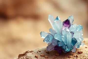 Glistening Crystalline Resin in Soft Haze