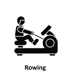 Rowing machine Vector Icon which can easily modify or edit