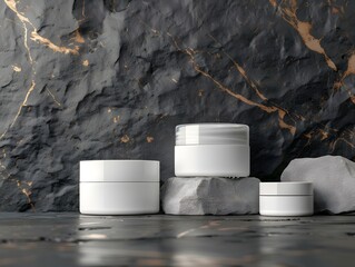 Realistic cosmetic packaging white bottle 3d render for showcasing branding concepts, bottle mockup, product mockup