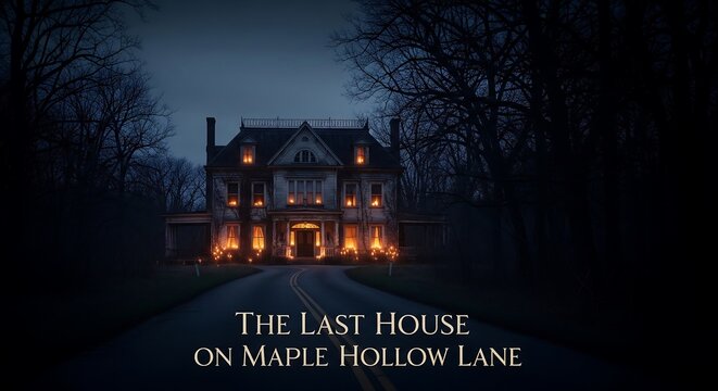 Haunted house at night scary spooky halloween october dark mansion creepy mysterious abandoned eerie scene