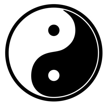 Yin Yang symbol isolated on transparent background