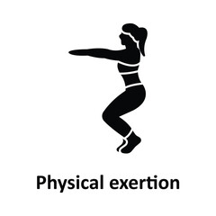 Physical exertion Vector Icon which can easily modify or edit
