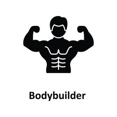Bodybuilder Vector Icon which can easily modify or edit