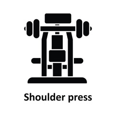 Shoulder press, Vector Icon which can easily modify or edit