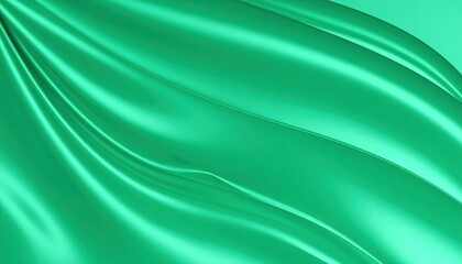 Obraz premium Emerald Green Silk Fabric Drape