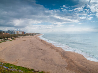 Playa de Calella, Barcelona, Catalunya, España.