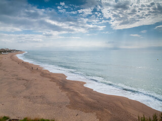 Playa de Calella, Barcelona, Catalunya, España.
