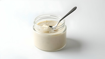 Realistic biomaterial container on white backdrop