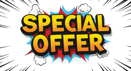 Comic pop art style text saying "Don't Miss" with bright colors  