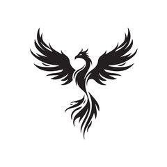Phoenix flying logo black 