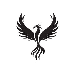 Phoenix flying logo black 