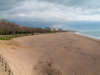 Playa de Calella, Barcelona, Catalunya, España.