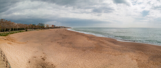 Playa de Calella, Barcelona, Catalunya, España.