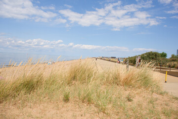 Sea front promenade in Heacham, Norfolk, uK