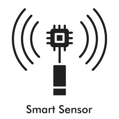 Smart Sensor Icon - Glyph Style