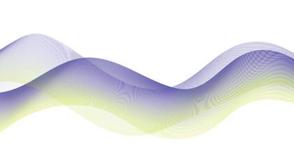 Purple and Yellow Abstract Wave Background. Smooth Gradient Flow Design
