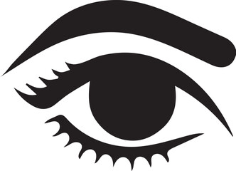 Minimalist Eye Illustration A Striking Black and White Design Showcasing Simplicity Elegance and the Captivating Power of the Human Gaze