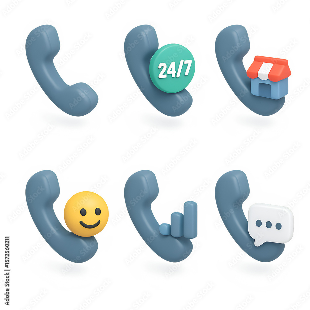 Fototapete 3d isometric ui ux design element set transparent background phone icons collection for web and app 