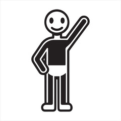 person raising hand vector silhouette