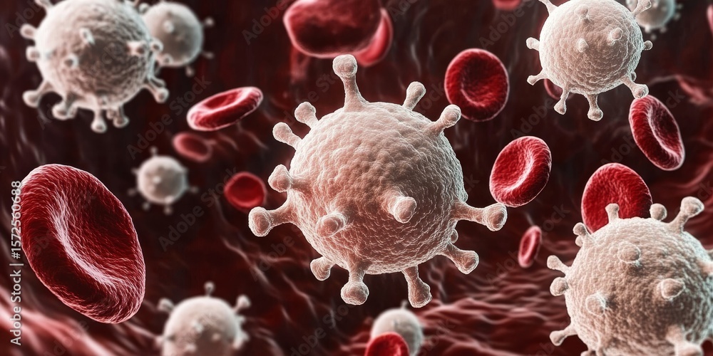 Poster dynamic and vivid representation of the immune system s resilience in action against pathogens.