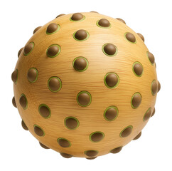 Fototapeta premium Round bamboo massage ball with a lightweight design for portable use