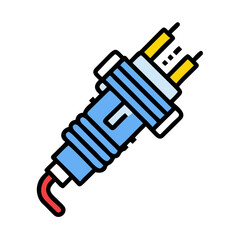 Fiber Optic Cable Connector Icon. High-Speed Internet Connection and Communication Symbol.