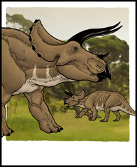 Triceratops Dinosaur Poster  © Josep Zacarias