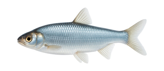 Dace with streamlined body and silvery scales with a bluish tint